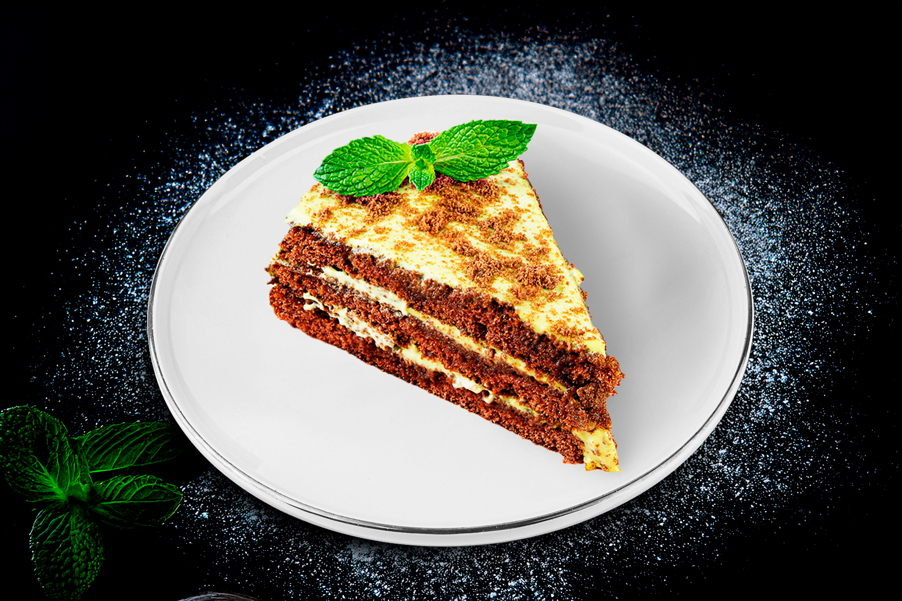 Торт Домашний с матча крем-брюле